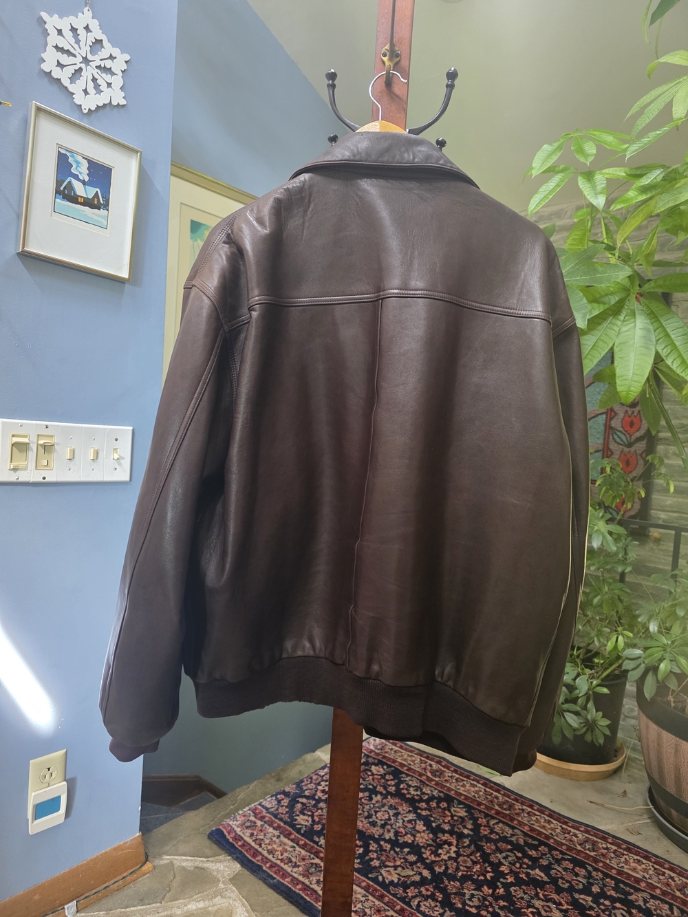 FRENCH VINTAGE FACONNABLE LAMB LEATHER JACKET XL - Picture 8 of 16